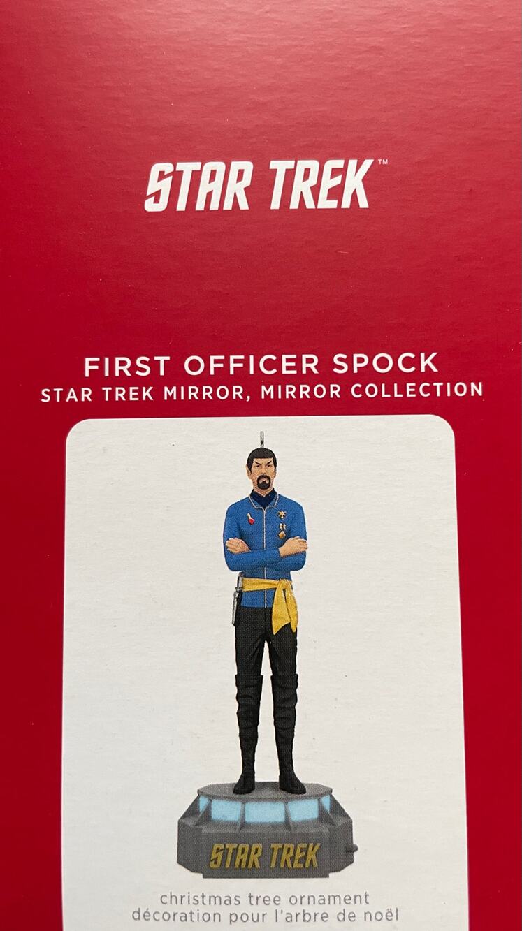 Hallmark Christmas Ornament 2021 Star Trek Mirror First Officer Spock
